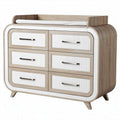 Wooden dresser with six drawers and changing table feature 90 x 40 x 80cm