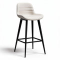 Fabric bar stool in beige color with metal legs 45 x 45 x 100cm