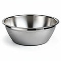 Textured stainless steel serving bowl 15 x 15 x 5cm for food presentation