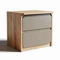 Modern wooden nightstand with two drawers and smooth finish 60 x 60 x 50cm