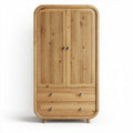 Wooden wardrobe with two doors and two drawers, 60 x 40 x 150cm